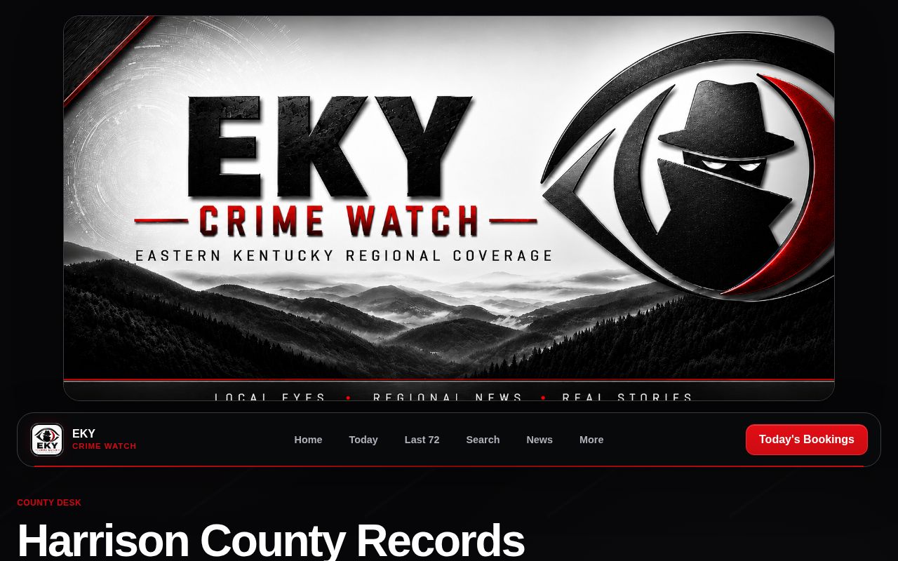 Unofficial Harrison County arrest index with disputed facility labels